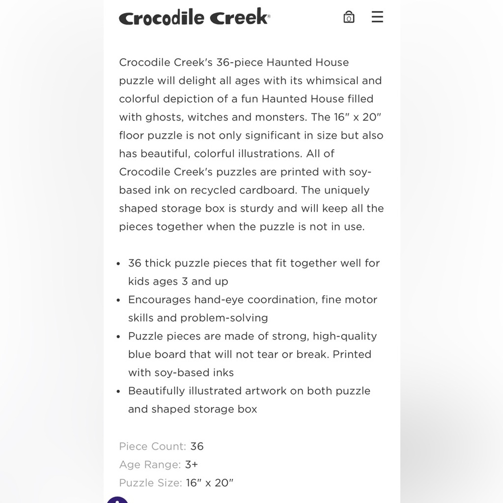 Crocodile Creek Haunted House Floor Puzzle EUC - Picture 3 of 5